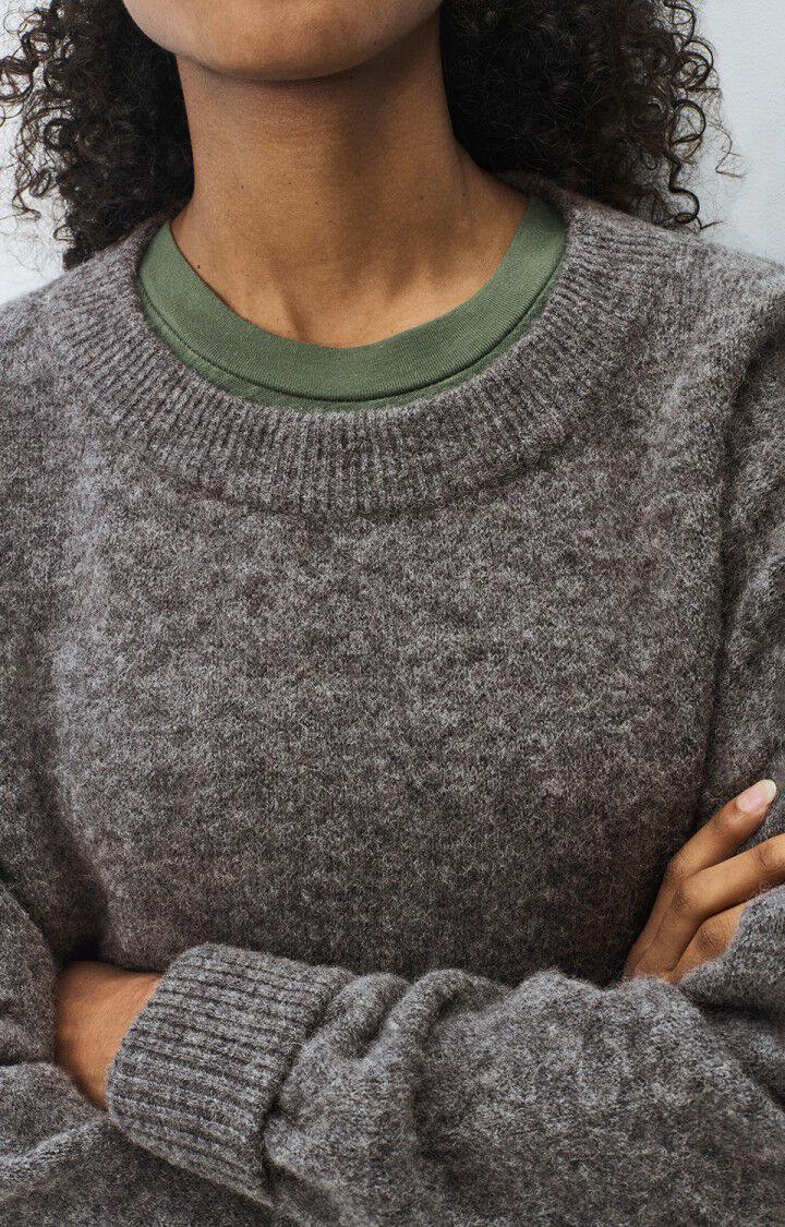 American Vintage Women's Sweater Vitow | Steel Melange - Image 4