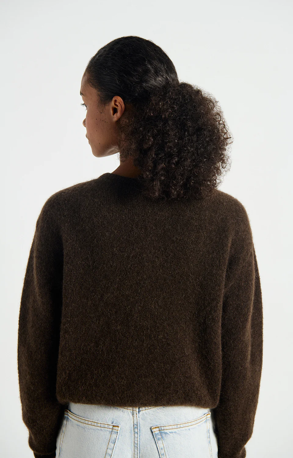 American Vintage Women's Vitow Cardigan | Coffee Melange - Image 3