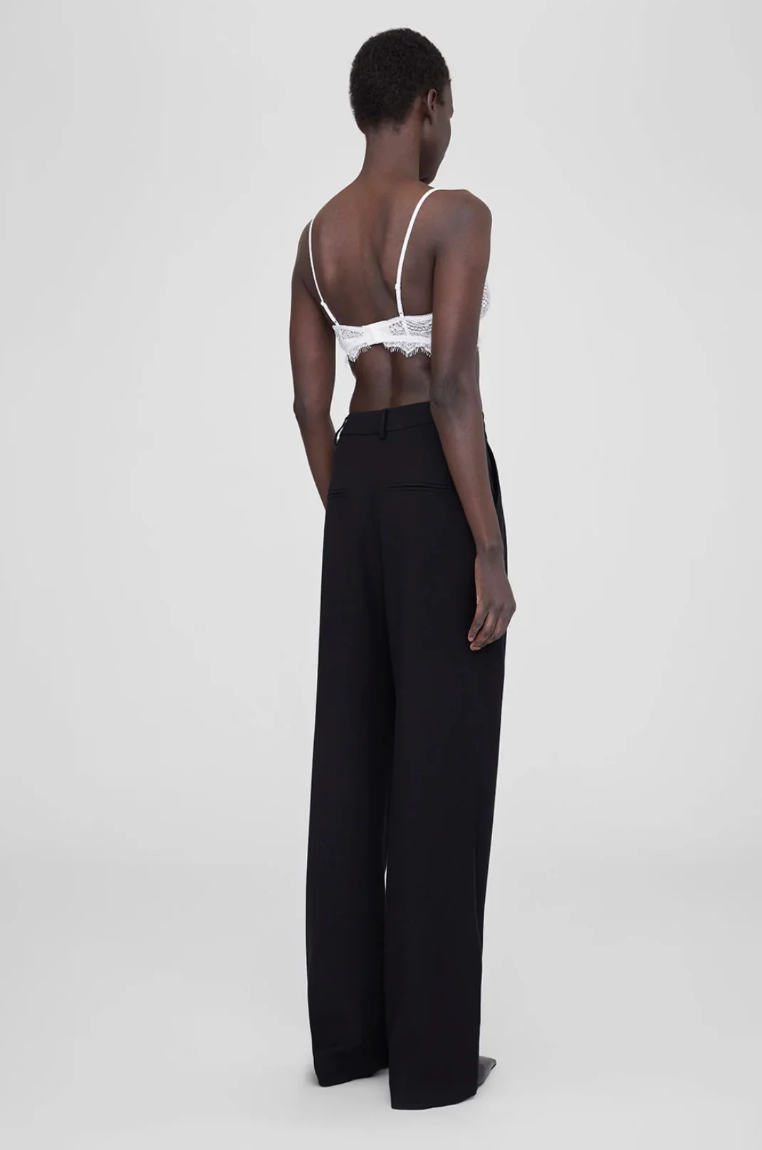 Anine Bing Lace Bra with Trim | Ivory - Image 3